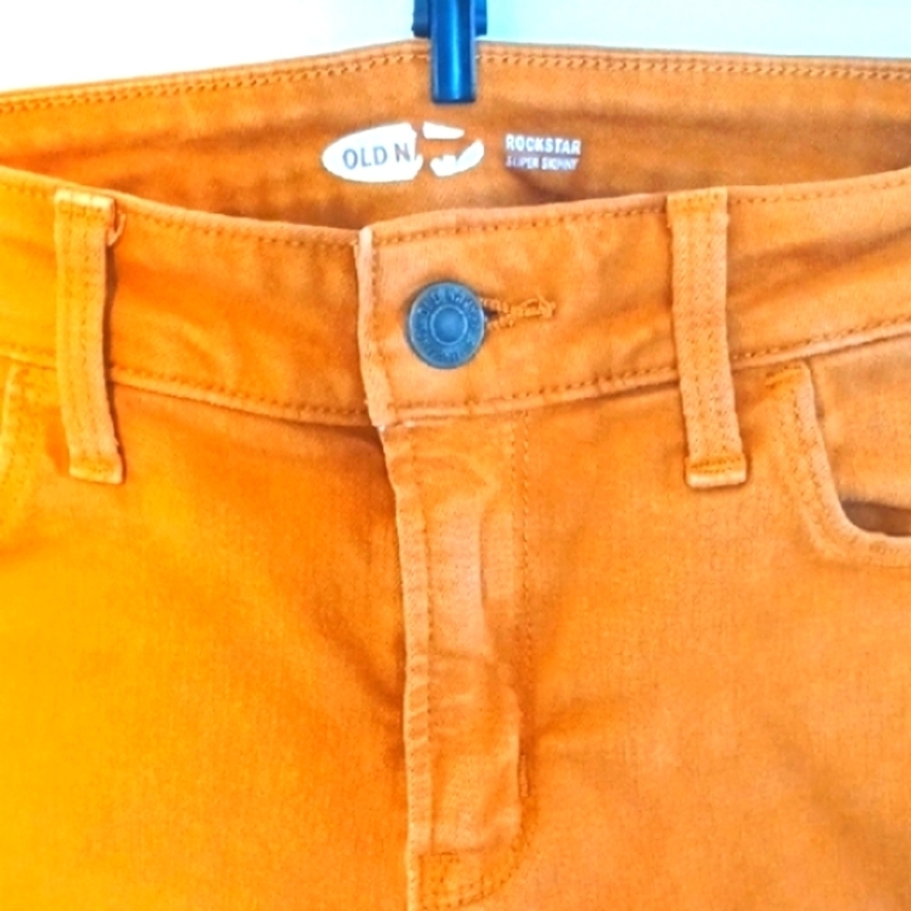 Old Navy Orange Skinny Jeans, Size 6 - Picture 2 of 7
